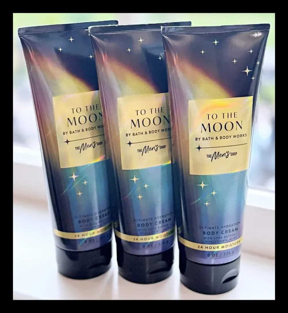 Bath & Body Works To The Moon Men's Shop Ultimate Hydration Body Cream x3